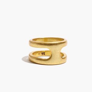 Madewell Matte Gold Open Double-Band Ring